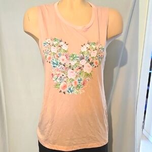 Floral mickey mouse racer pack tank top